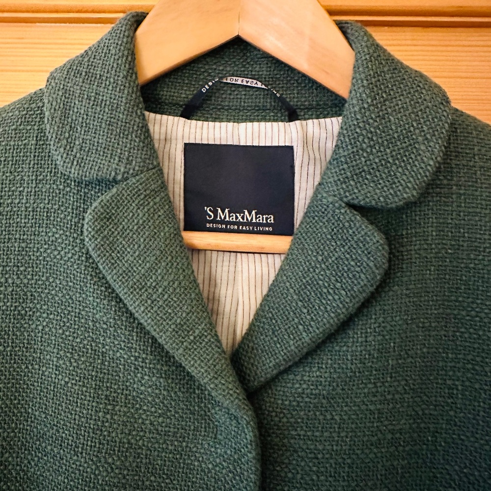 ITEM IS AVAILABLE UNTIL 9/30 - S’Max Mara green cotton jacket
